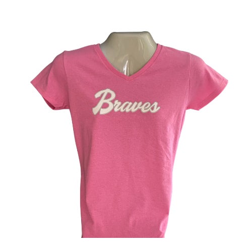 Ladies - Gildan Pink Braves t-shirt